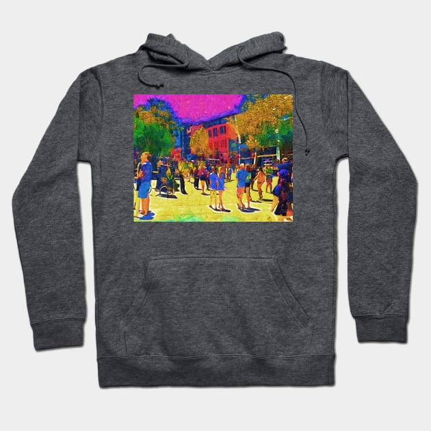 Seattle Street Scene Hoodie by KirtTisdale